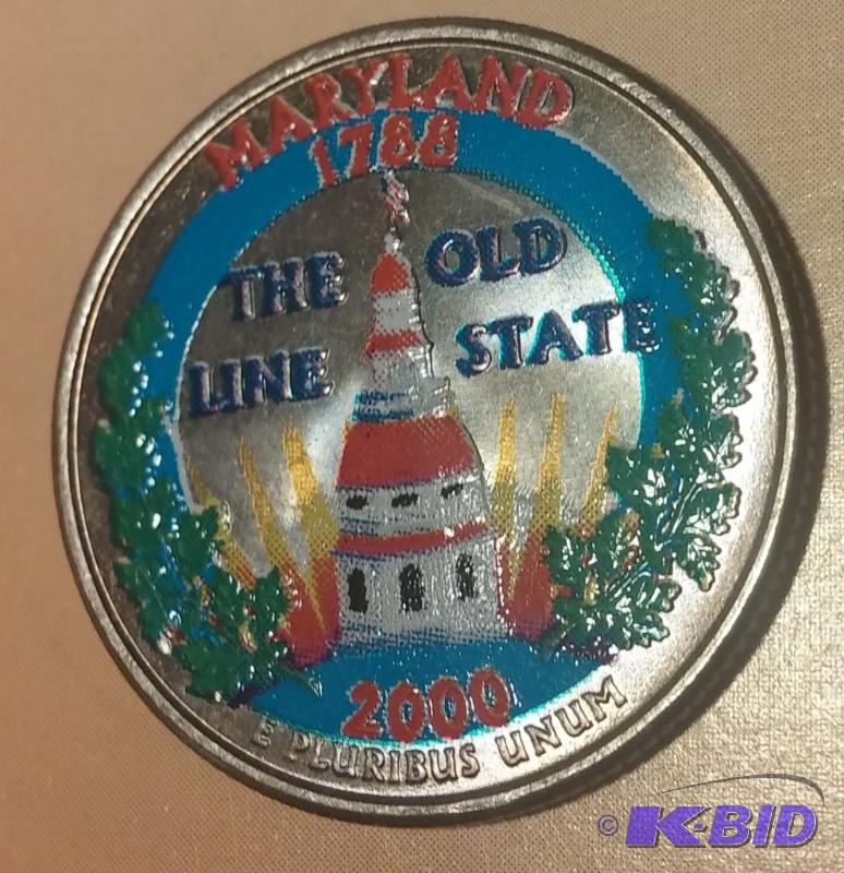 1999 Maryland Colorized State Quarter...