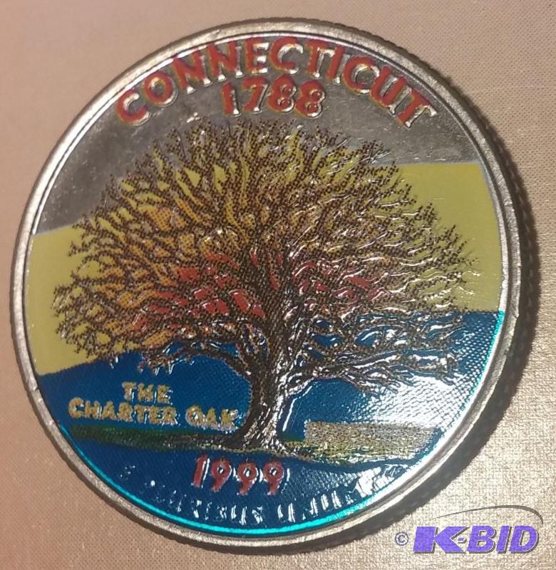 1999 Connecticut Colorized State Quarter...