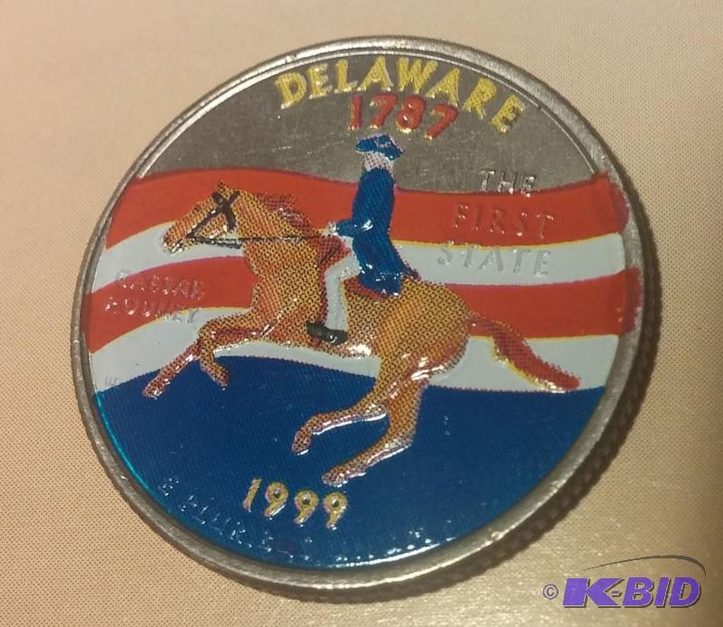1999 Delaware Colorized State Quarter...