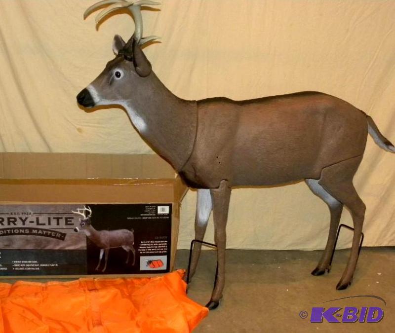 lot 11 image: Carry Lite EZ-Buck Deer Decoy, lifelike color...