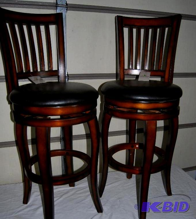 lot 2 image: Pair of Castle Creek Swivel Barstools, 29 s...