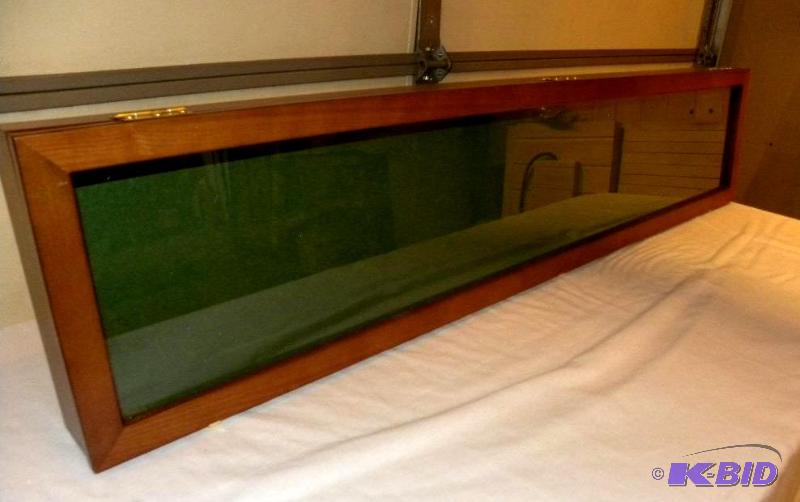lot 25 image: Rifle Sword Display Showcase, wood products ...