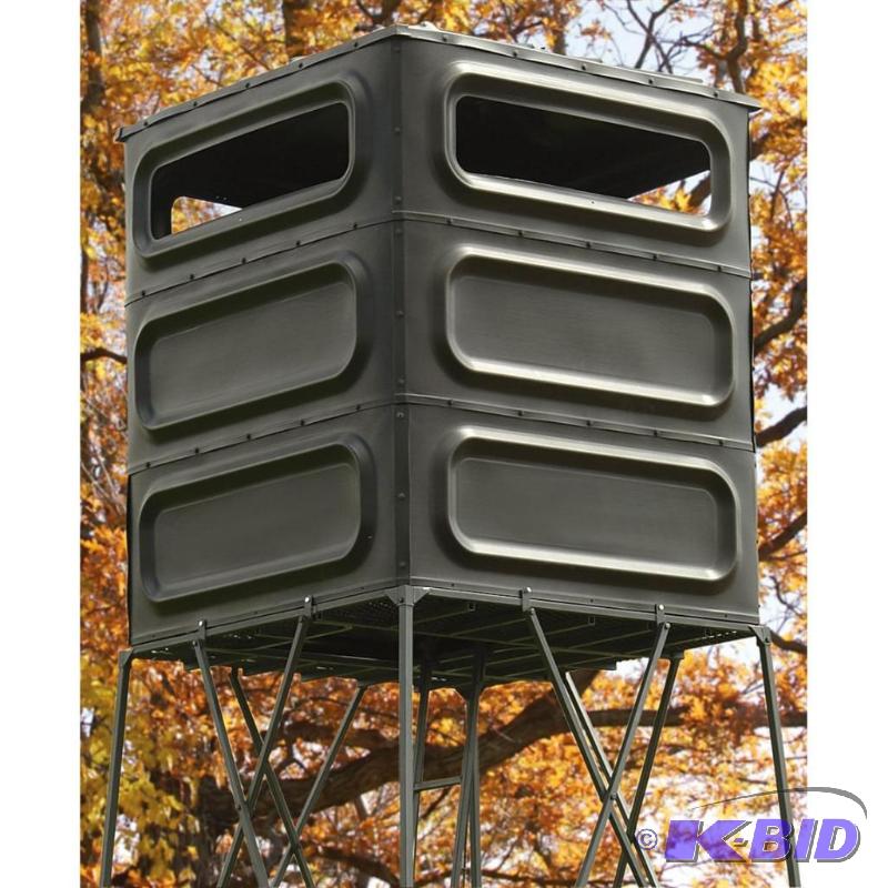 lot 28 image: Direct Outdoors Box Blind, blind only platfor...