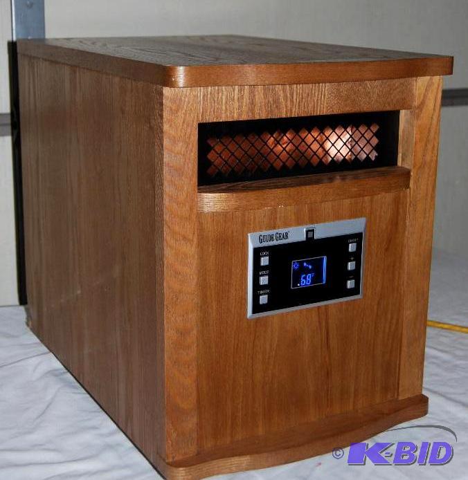 lot 46 image: 1500W Infrared Heater, all wood cabine, 6 inf...