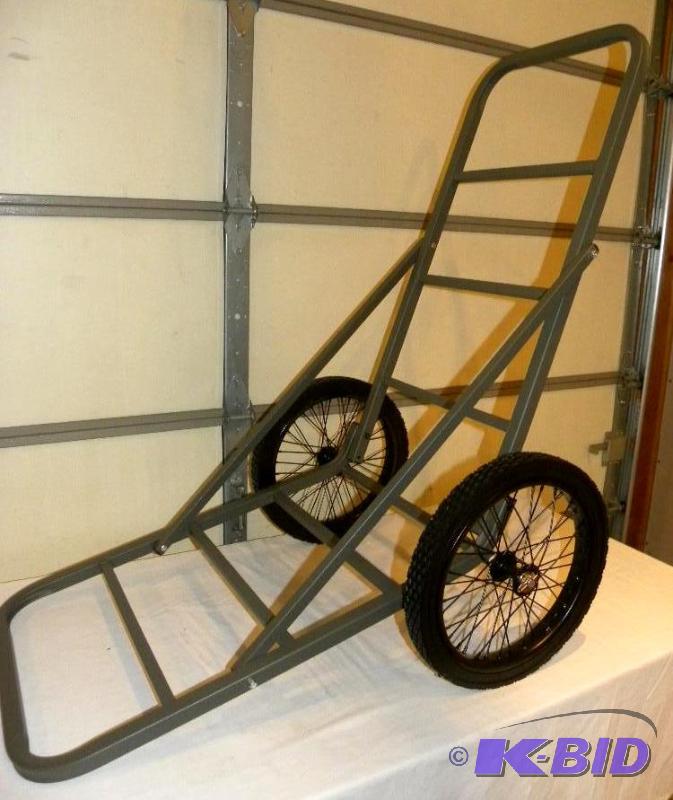lot 48 image: Deer Cart, 16" solid rubber spoked wheel...