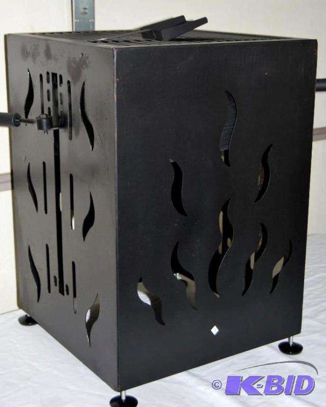 lot 52 image: Backyard Firepit & BBQ Grill, laser cut f...