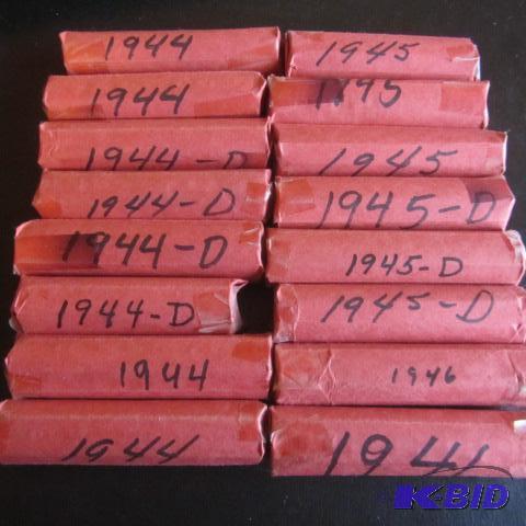 lot 123 image: Rolls Pennies