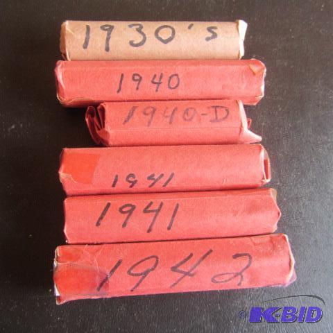 lot 124 image: Rolls Pennies