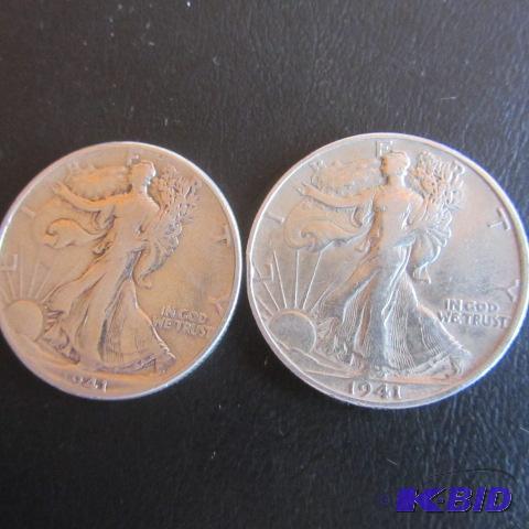lot 128 image: 1941 Liberty Half Dollars