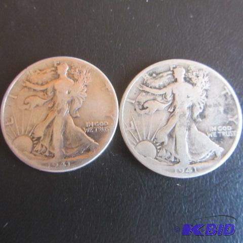 lot 129 image: 1941 Liberty Half Dollars