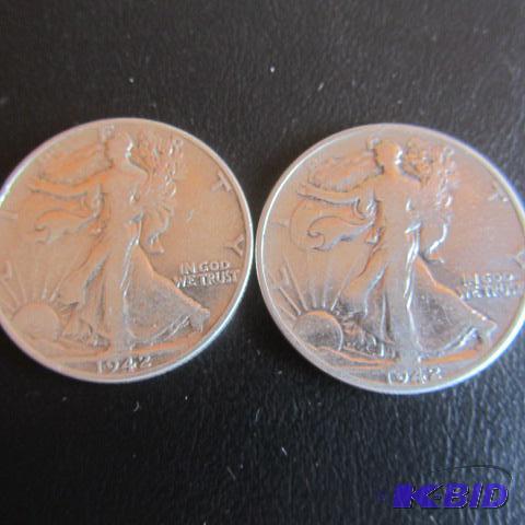 lot 130 image: 1942 Liberty Half Dollars
