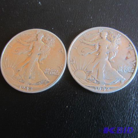 lot 132 image: 1942 Liberty Half Dollars