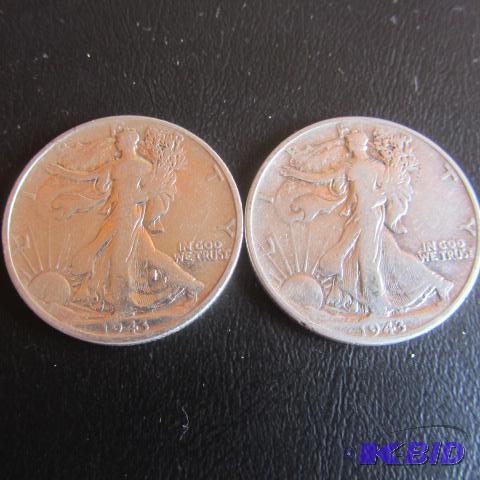lot 134 image: 1943 Liberty Half Dollars