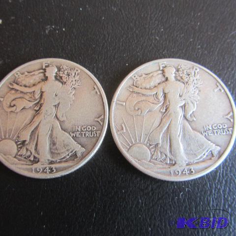 lot 135 image: 1943 Liberty Half Dollars