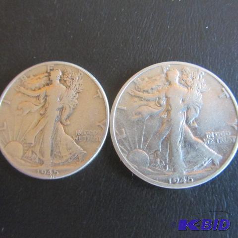 lot 140 image: 1945 Liberty Half Dollars
