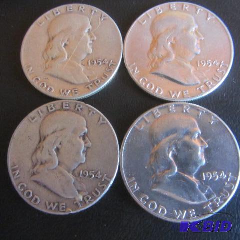 lot 148 image: 1954 Franklin Half Dollars