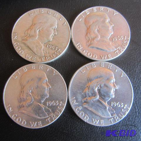 lot 159 image: 1963 Franklin Half Dollars