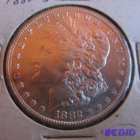 lot 16 image: 1882-S Morgan Silver Dollar
