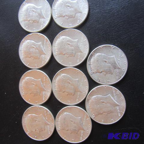 lot 164 image: 1964 Kennedy Half Dollars