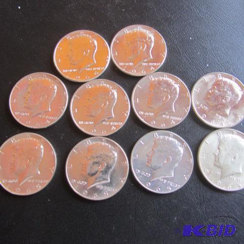 lot 180 image: 1964-65 Kennedy Half Dollars
