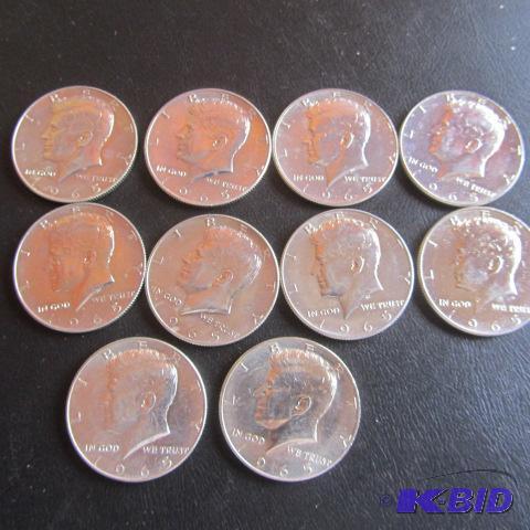 lot 181 image: 1965 Kennedy Half Dollars