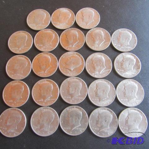 lot 187 image: 1971-74 Kennedy Half Dollars