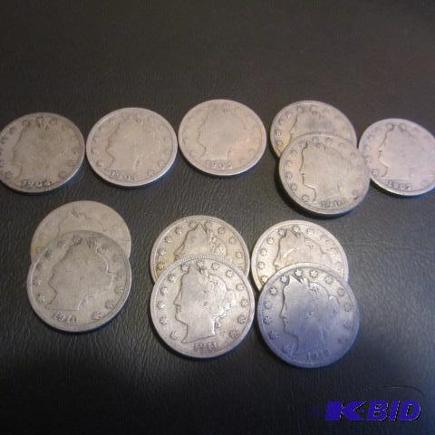 lot 201 image: Liberty Head Nickels