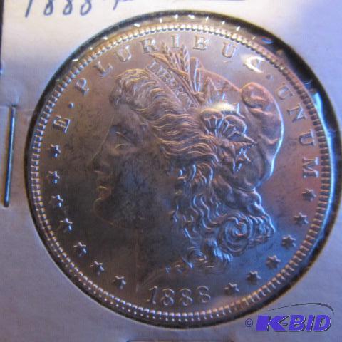 lot 24 image: 1888-P Morgan Silver Dollar