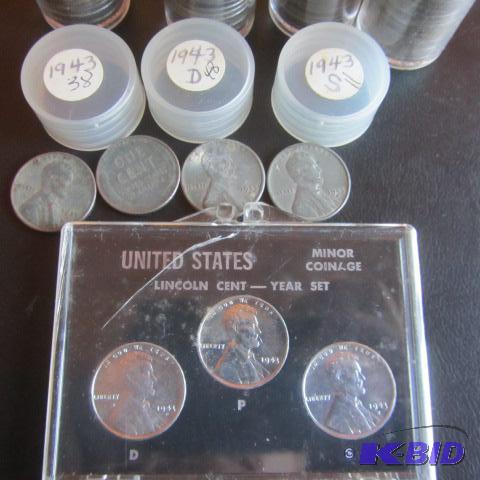 lot 248 image: 1943 Lincoln Pennies