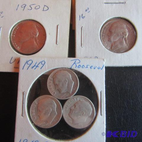 lot 253 image: Jefferson, Roosevelt Dimes