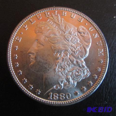 lot 3 image: 1880-S Morgan Silver Dollar