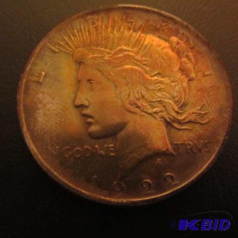 lot 37 image: 1922 Peace Dollar