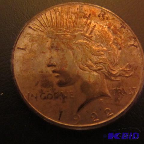 lot 38 image: 1922-S Peace Dollar