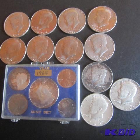 lot 50 image: Mint Set, Kennedy Half Dollars