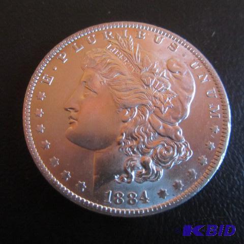 lot 7 image: 1884-O Morgan Silver Dollar