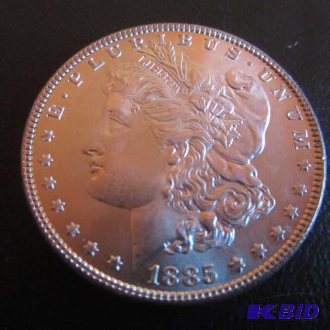 lot 8 image: 1885 Morgan Silver Dollar