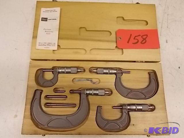 Craftsman 0-4&quot Micrometer Set, Cast Iron...