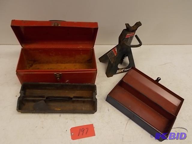 (2) Tool Boxes &amp Jack Stand...