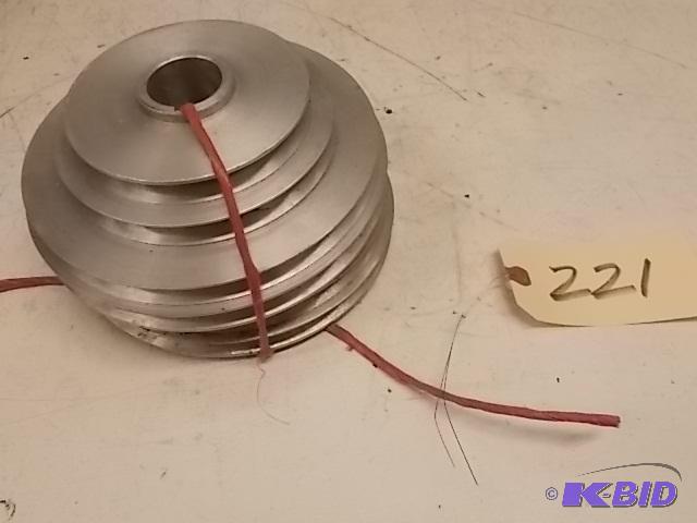(2) Aluminum Step Pulleys, 7 34&quot OD X 1...