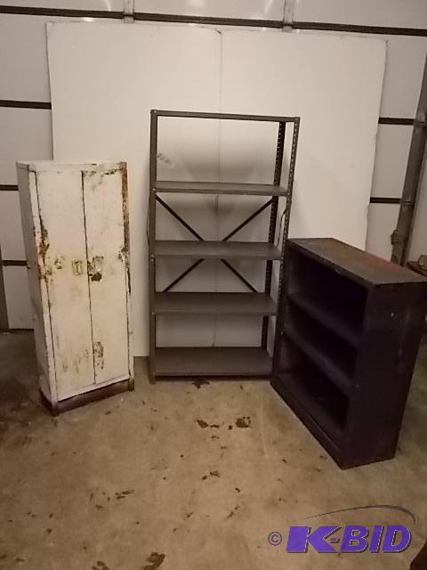 (2) Shelf Units &amp (1) Cabinet...