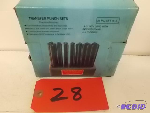 Transfer Punch Set, 26 pcs. A-Z, New...