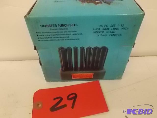 Transfer Punch Set, 25 pcs. 1-13, New...