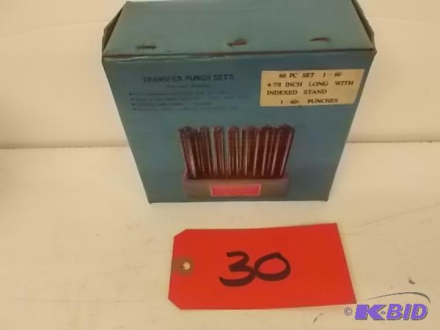 Transfer Punch Set, 60 pcs. 1-60, New...