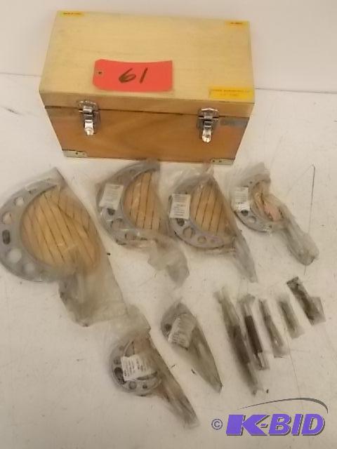 Micrometer Set, 0-6&quot, Cast Iron Body, Ne...