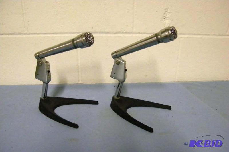 lot 37 image: (2) Tabletop Microphones