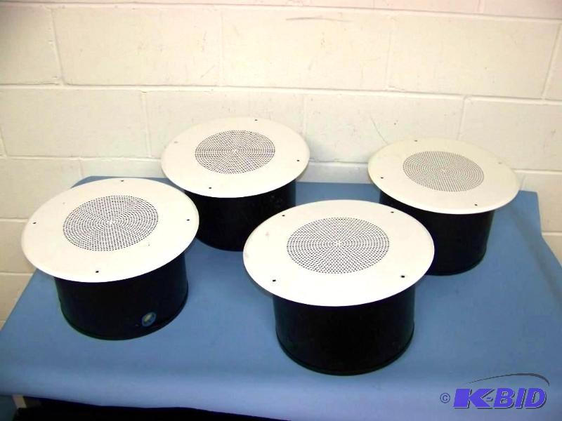 lot 52 image: (4) JBL, In-Ceiling LoudspeakersSpeakers with Ceiling Tile Brackets