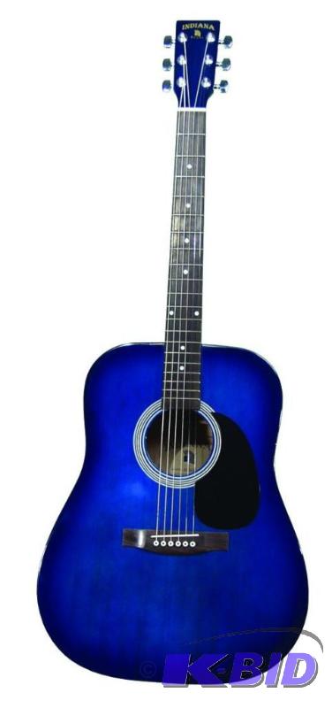 lot 22 image: INDIANA Scout SCOUT-BLS Acoustic Guitar - Blue Sunburst