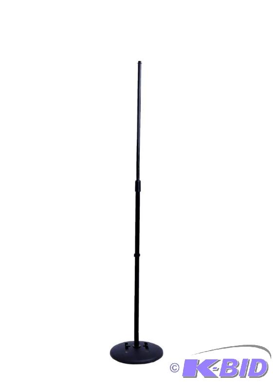 lot 27 image: Stage Rocker Powered by Hamilton SR642350 Round Die Cast Base Mic Stand - Black