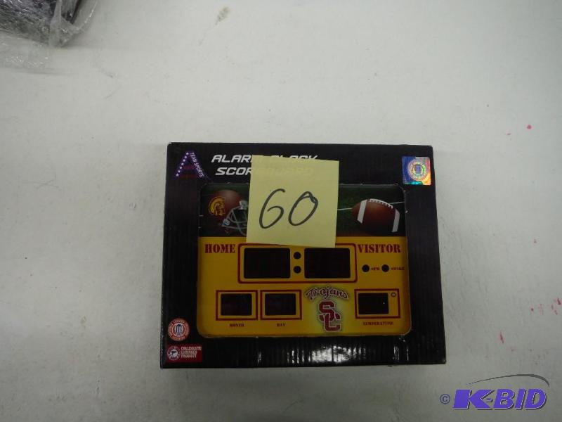lot 60 image: Team Sports USC Trojans Score board desk clock