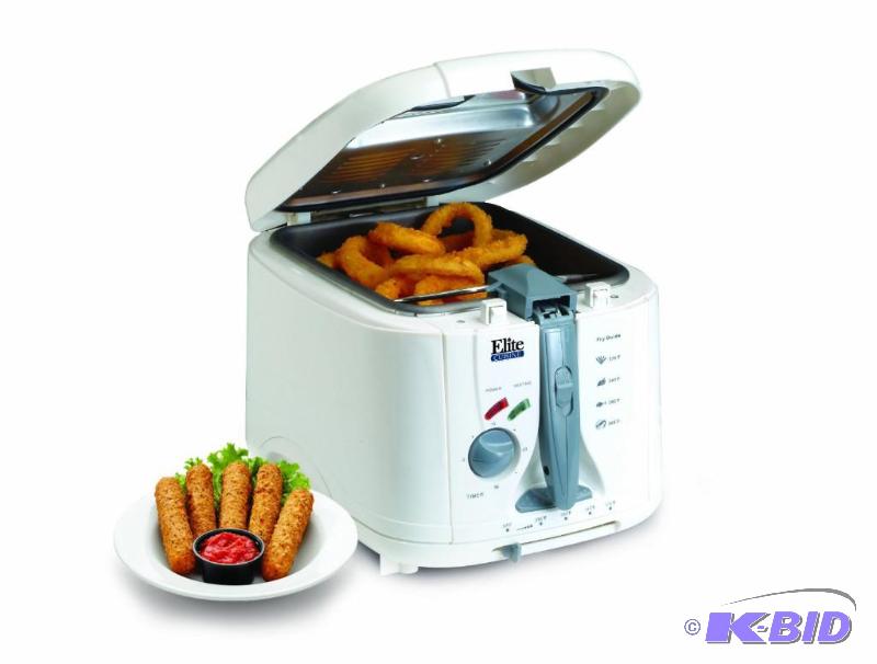lot 88 image: MaxiMatic EDF-888XT Elite Cuisine 5-Quart Cool Touch Deep Fryer, White